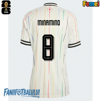 Japonia Takumi Minamino #8 Echipament de Fotbal Replică Mondial 2026 Femei Deplasare